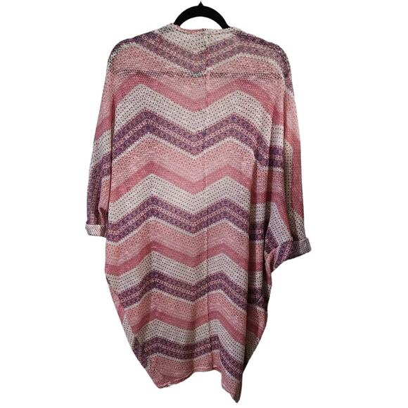 Mudd Women’s Short Sleeve Knit Cocoon Open Cardigan Sz Small Kimono Boho Hippie - Picture 6 of 9